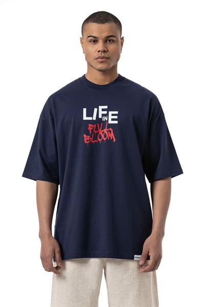 LIFE IN Baskılı Oversize T-Shirt