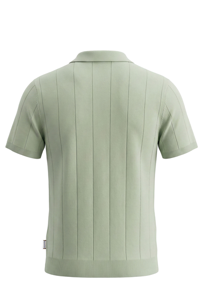 Erkek Penye Fermuarlı Yaka Tişört - Modern Fit