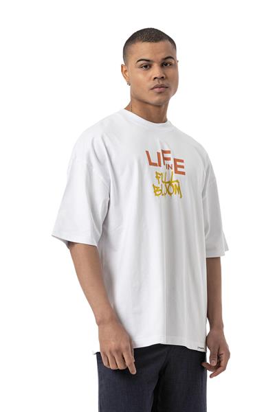 LIFE IN Baskılı Oversize T-Shirt