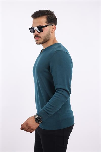 Premium Erkek V Yaka Triko — %100 Pamuk, Nefes Alan Konforlu Kazak