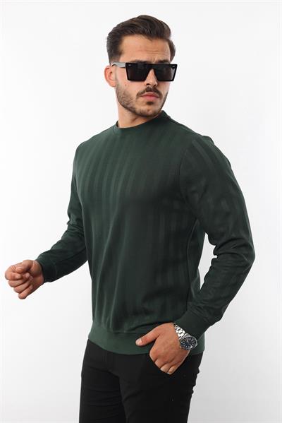 Rugatchi Jakarlı Sweatshirt – %70 Pamuk %30 Viskoz Bisiklet Yaka