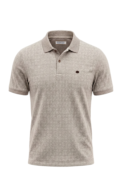 Erkek Kendinden Desenli Jakar Polo