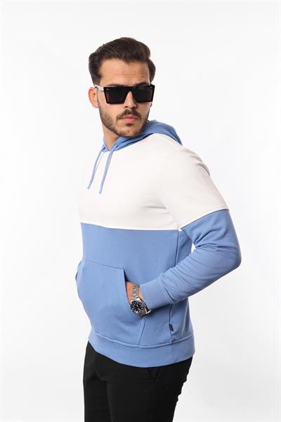 3 İplik Kapüşonlu Kanguru Cepli Sweatshirt – Pamuk Viskon Regular Fit Rugatchi Exclusive