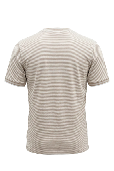 Erkek Çizgili Bisiklet Yaka Basic Tişört