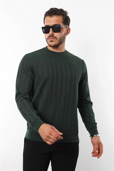 Rugatchi Jakarlı Sweatshirt – %70 Pamuk %30 Viskoz Bisiklet Yaka