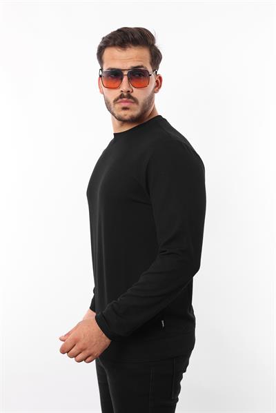 Waffle Dokuma Bisiklet Yaka Sweatshirt – Pamuk Viskon Regular Fit Rugatchi Exclusive