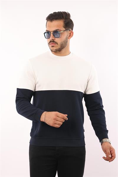 3 İplik Bisiklet Yaka Sweatshirt – Pamuk Viskon Regular Fit Rugatchi Exclusive
