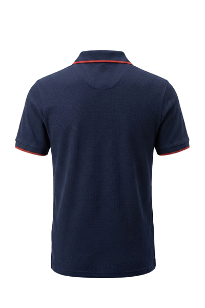 Erkek Waffle Dokulu Kontrast Çizgili Polo