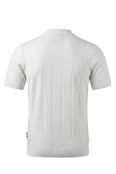 Erkek Penye Fermuarlı Yaka Tişört - Modern Fit