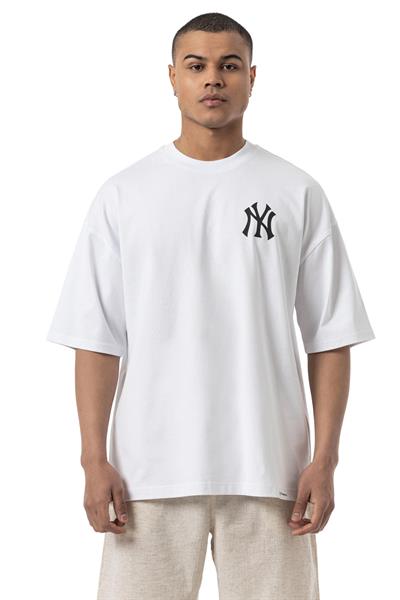 NY Baskılı Oversize T-Shirt