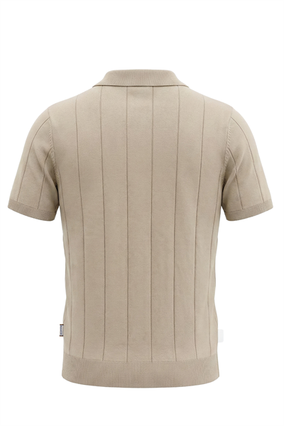 Erkek Penye Fermuarlı Yaka Tişört - Modern Fit