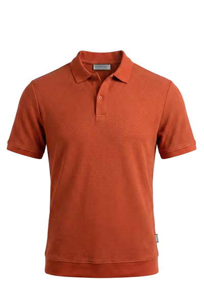 Erkek Waffle Dokulu Esnek Polo Tişört