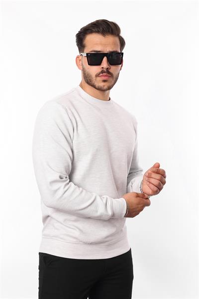 Diagonal Interlok Bisiklet Yaka Sweatshirt – Pamuk Viskon Regular Fit Rugatchi Exclusive