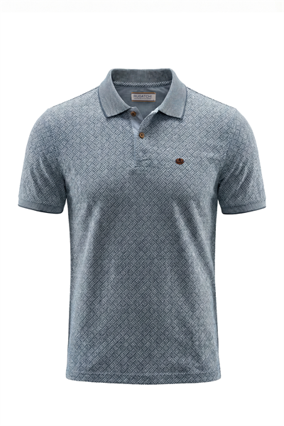 Erkek Kendinden Desenli Jakar Polo