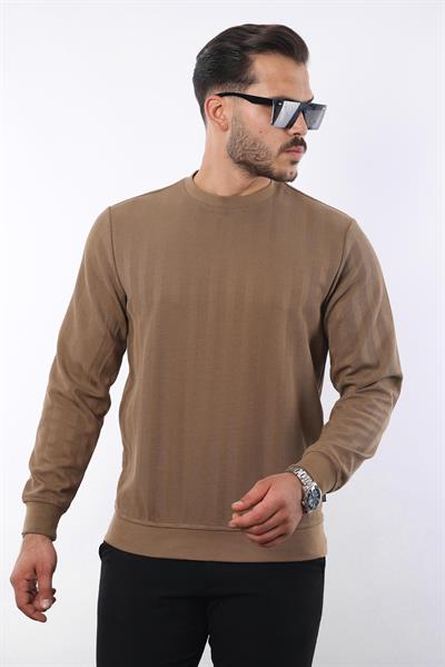 Rugatchi Jakarlı Sweatshirt – %70 Pamuk %30 Viskoz Bisiklet Yaka