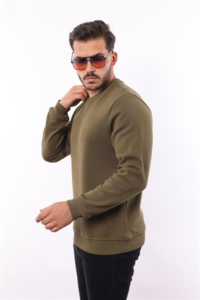 Rugatchi Şardonlu Pike Sweatshirt – %70 Pamuk %30 Viskoz Bisiklet Yaka