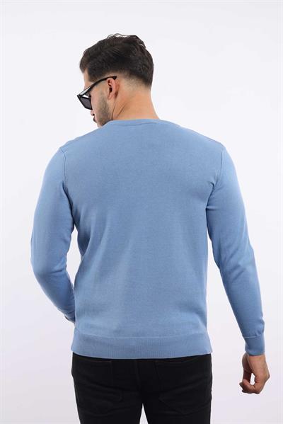 Premium Erkek V Yaka Triko — %100 Pamuk, Nefes Alan Konforlu Kazak