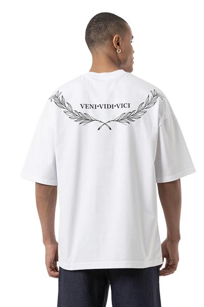 VENİ-VİDİ-VİCİ Baskılı Oversize T-Shirt
