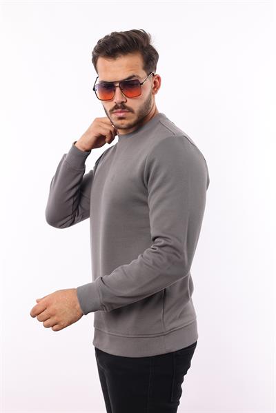 Rugatchi Şardonlu Pike Sweatshirt – %70 Pamuk %30 Viskoz Bisiklet Yaka