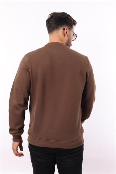 Rugatchi Şardonlu Pike Sweatshirt – %70 Pamuk %30 Viskoz Bisiklet Yaka