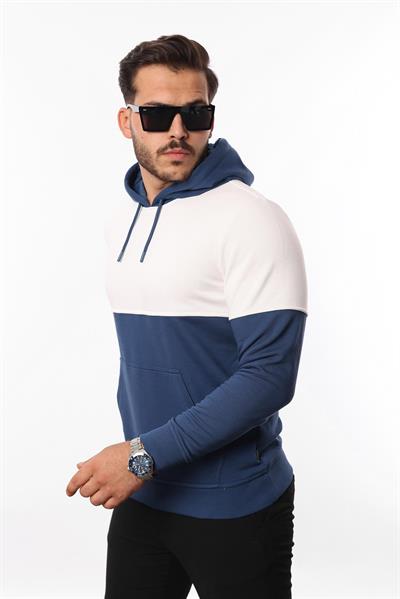 3 İplik Kapüşonlu Kanguru Cepli Sweatshirt – Pamuk Viskon Regular Fit Rugatchi Exclusive