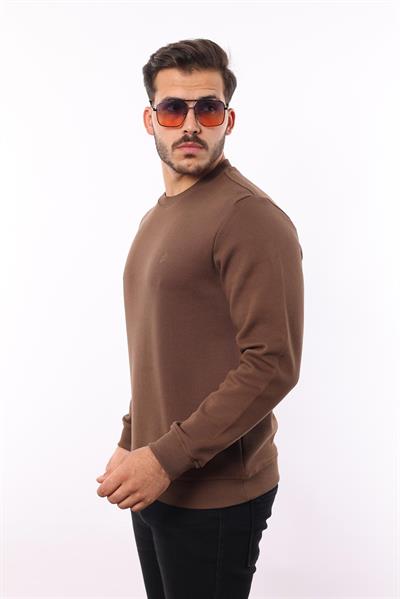 Rugatchi Şardonlu Pike Sweatshirt – %70 Pamuk %30 Viskoz Bisiklet Yaka