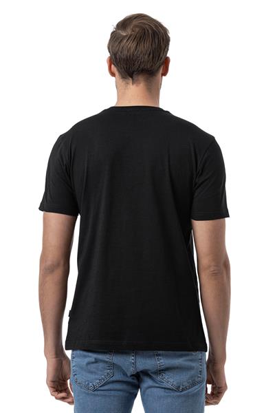 %100 Pamuk Nakışlı Bisiklet Yaka T-Shirt