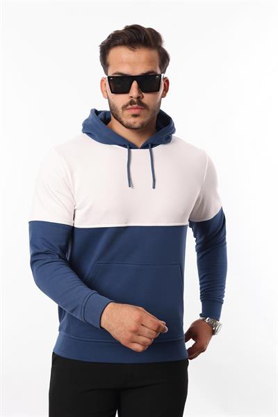 3 İplik Kapüşonlu Kanguru Cepli Sweatshirt – Pamuk Viskon Regular Fit Rugatchi Exclusive
