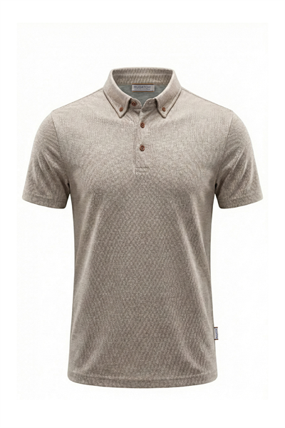 Erkek Viskon Karışımlı Gömlek Yaka Tişört