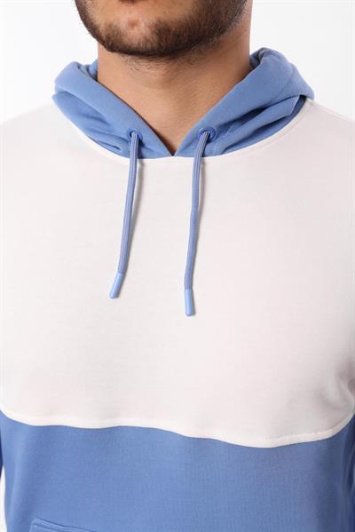 3 İplik Kapüşonlu Kanguru Cepli Sweatshirt – Pamuk Viskon Regular Fit Rugatchi Exclusive