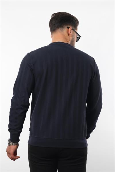 Rugatchi Jakarlı Sweatshirt – %70 Pamuk %30 Viskoz Bisiklet Yaka