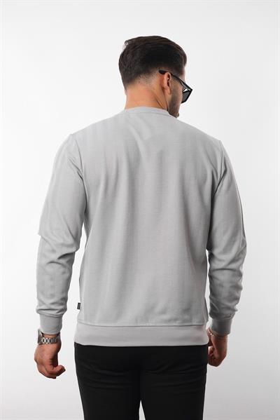 Rugatchi Jakarlı Sweatshirt – %70 Pamuk %30 Viskoz Bisiklet Yaka