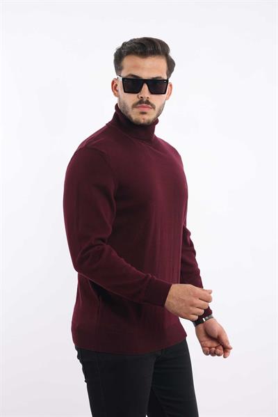 Erkek Balıkçı Yaka Triko Kazak — %100 Pamuk, Klasik