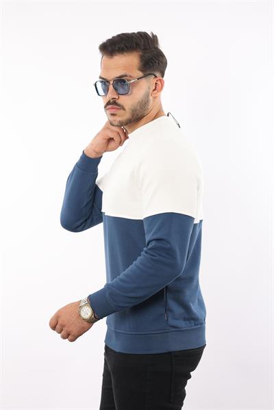 3 İplik Bisiklet Yaka Sweatshirt – Pamuk Viskon Regular Fit Rugatchi Exclusive