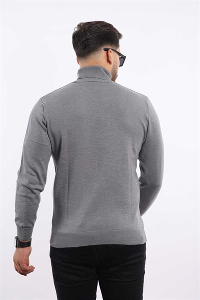 Erkek Balıkçı Yaka Triko Kazak — %100 Pamuk, Klasik