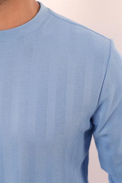 Rugatchi Jakarlı Sweatshirt – %70 Pamuk %30 Viskoz Bisiklet Yaka