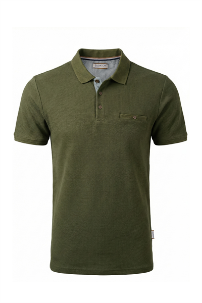Erkek Waffle Dokulu Cepli Günlük Polo