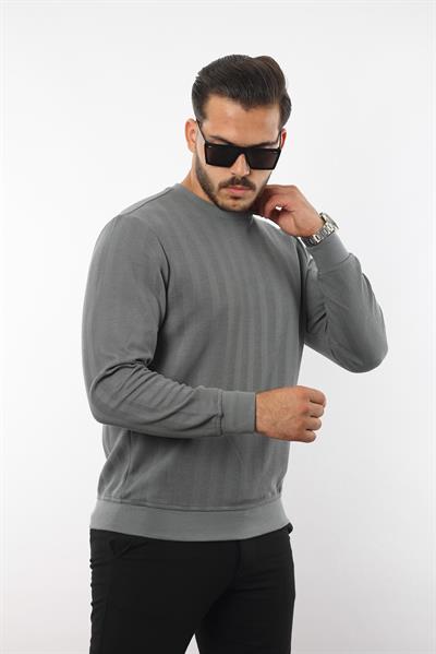 Rugatchi Jakarlı Sweatshirt – %70 Pamuk %30 Viskoz Bisiklet Yaka