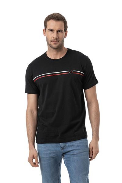 Baskılı Bisiklet Yaka T-Shirt