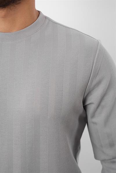 Rugatchi Jakarlı Sweatshirt – %70 Pamuk %30 Viskoz Bisiklet Yaka