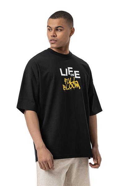 LIFE IN Baskılı Oversize T-Shirt