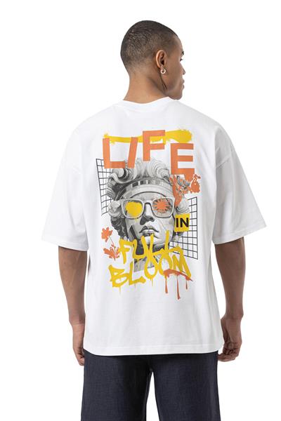 LIFE IN Baskılı Oversize T-Shirt