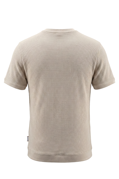 Erkek Waffle Dokulu Esnek Polo Tişört