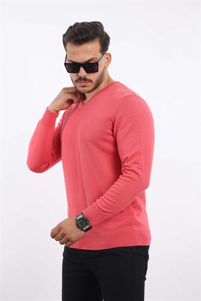 Premium Erkek V Yaka Triko — %100 Pamuk, Nefes Alan Konforlu Kazak