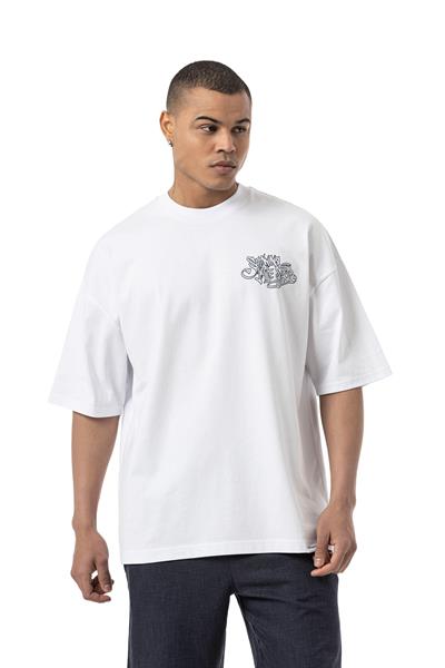 FRANKY HIPSTER Baskılı Oversize T-Shirt