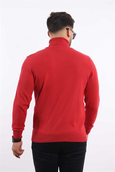 Erkek Balıkçı Yaka Triko Kazak — %100 Pamuk, Klasik