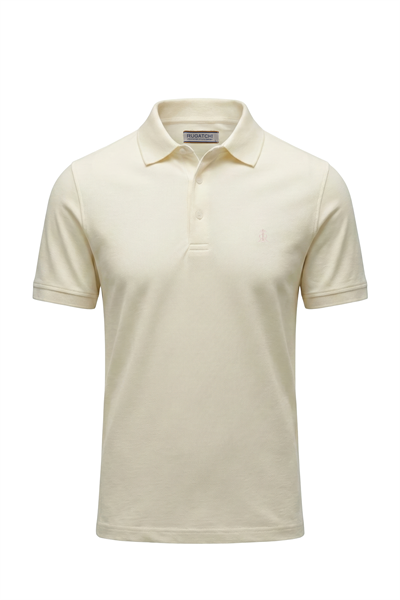 Erkek Keten Görünümlü Flamlı Polo
