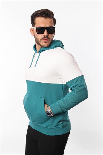 3 İplik Kapüşonlu Kanguru Cepli Sweatshirt – Pamuk Viskon Regular Fit Rugatchi Exclusive