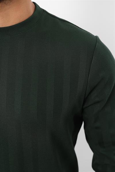 Rugatchi Jakarlı Sweatshirt – %70 Pamuk %30 Viskoz Bisiklet Yaka