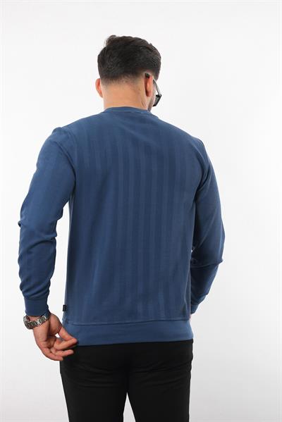 Rugatchi Jakarlı Sweatshirt – %70 Pamuk %30 Viskoz Bisiklet Yaka